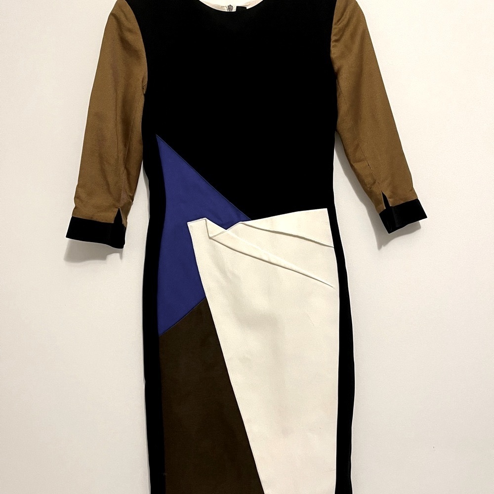 Roland Mouret Shift Silk blend Exposed zip Dress